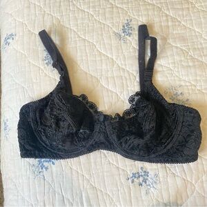 Elegant Black Lace Bra